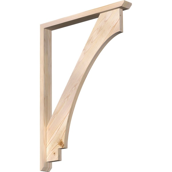Ekena Millwork Imperial Slat Smooth Bracket w/ Offset Brace, Douglas Fir, 3 1/2"W x 32"D x 44"H BKT0402X32X44IMP06SDF - main